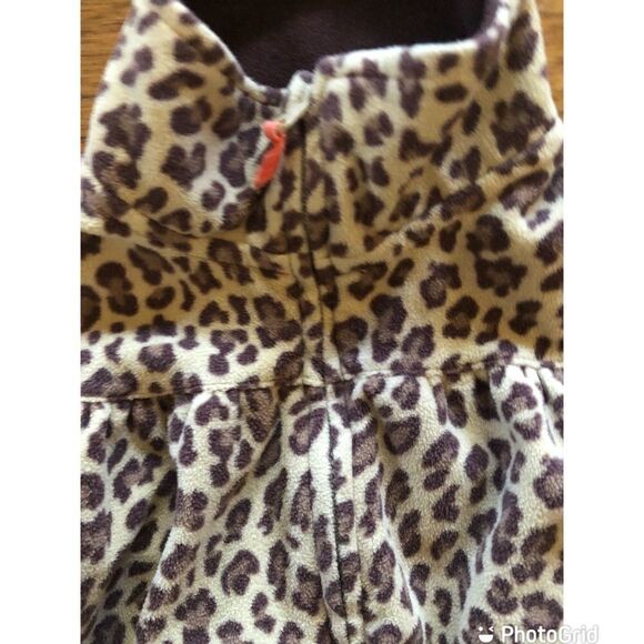 Carter’s Fleece Leopard Toddler Girl’s Vest SZ 12M - Picture 5 of 5